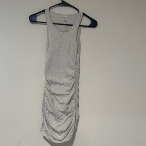 TNA Aritzia Chill Malibu Mini Dress XXS in Heather Cloud White